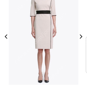 미샤(MICHAA) 배색 원피스 55 (한섬 타임 마인 랑방 오브제 시스템)