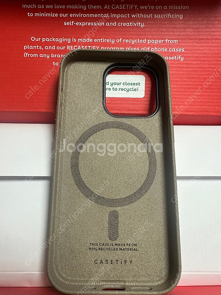 아이폰 14프로 케이스티파이 맥세이프 가죽 케이스 판매--1