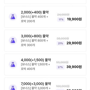 마녀코믹스 물약 5000개 9000원