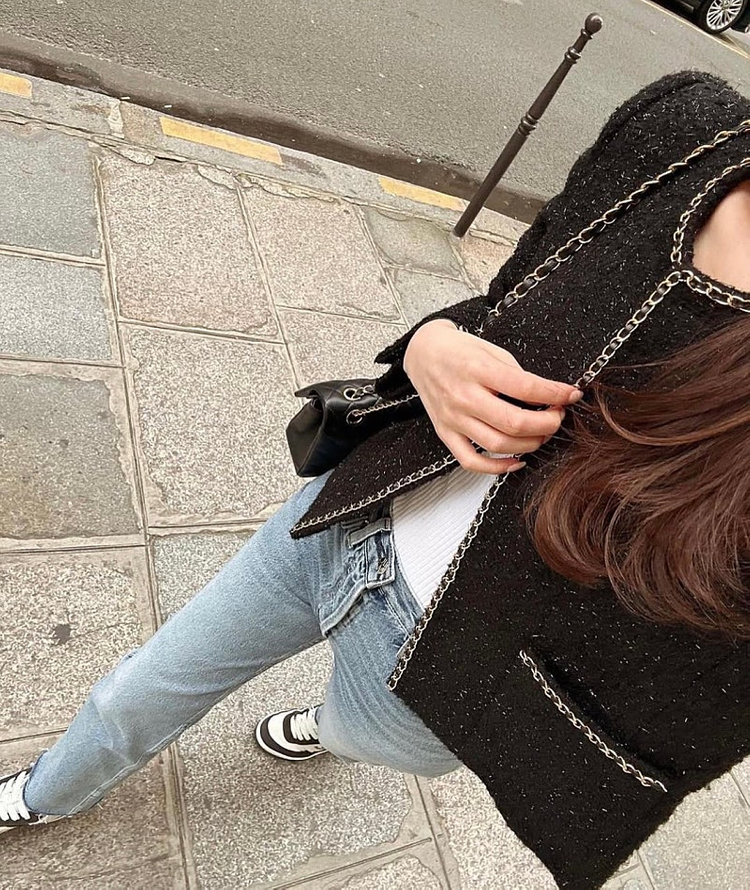 [가격내림] 더로랑 제작 체인 트위드 자켓 S 미개봉 새상품 판매합니다.!!!﻿--5