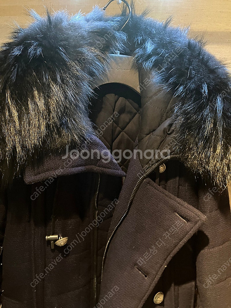 발망 12fw 블랙 라쿤퍼 퀄팅 자켓 파카 (패딩 ) ...--3
