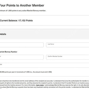 메리어트 포인트 17,000포인트(9.6)양도합니다.