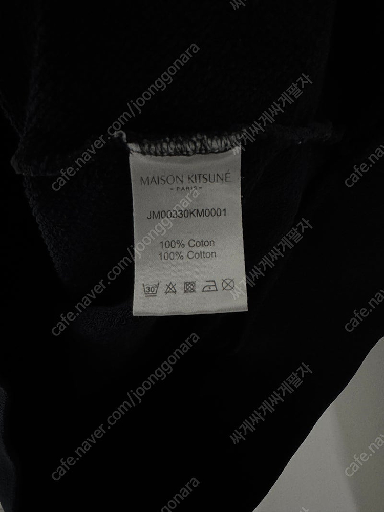 메종키츠네 더블폭스헤드 맨투맨 블랙--3