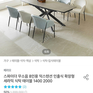 세락믹 식탁 테이블 1400(2000)