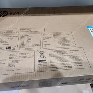 [미개봉 세제품]HP 24인치 고성능 터치모니터 E24t G5 IPS FHDBEST 박스 미개봉 팝니다