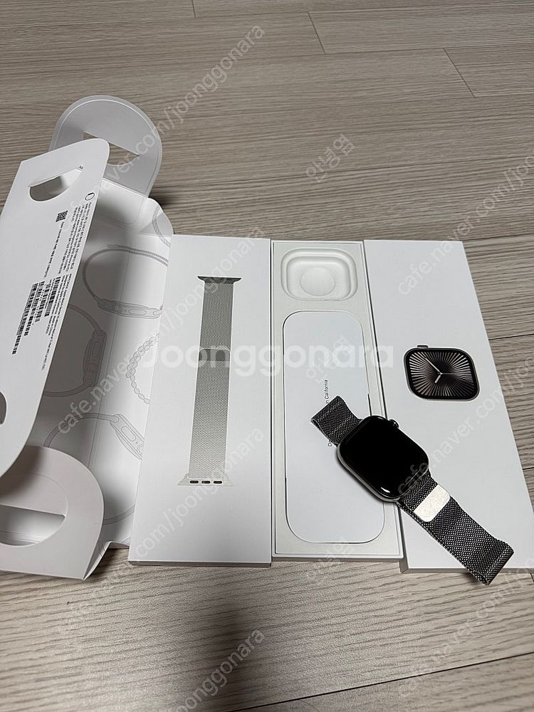 애플워치10 46mm 네츄럴 티타늄 밀레니즈 루프 애플...--0