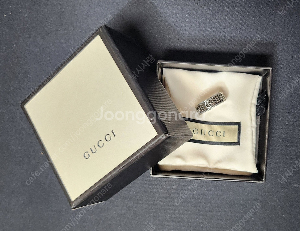 구찌 인터로킹 더블G 마몽트 반지 목걸이--5