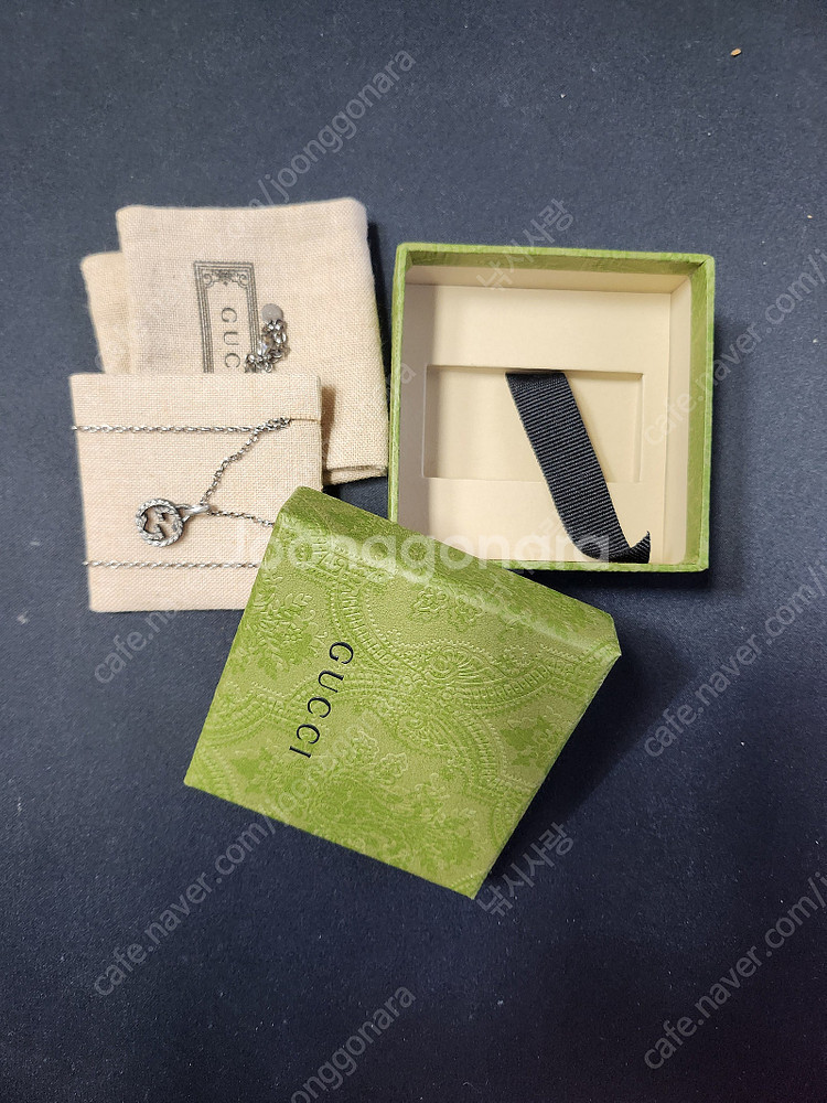 구찌 인터로킹 더블G 마몽트 반지 목걸이--8