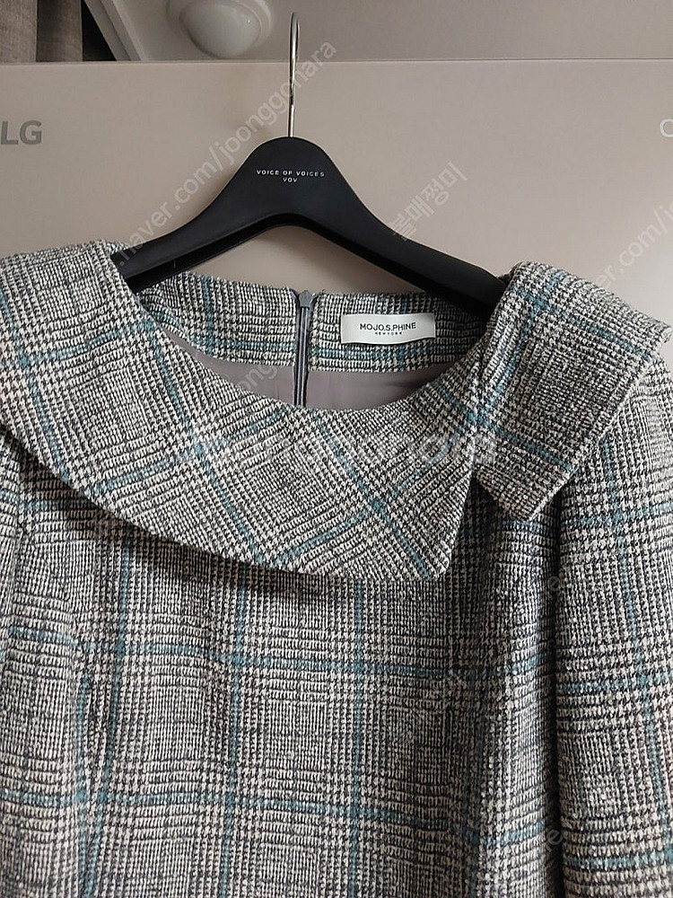 모조에스핀 체크 원피스--1