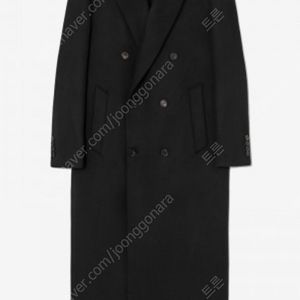 마마가리 24FW 더블 브레스티드 코트 블랙 48