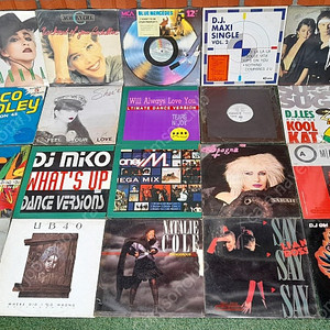 LP DJ 댄스 디스코 디제잉 45RPM 12인치 50장 / DISCO TOWN MIX 라이센스 1집에서 12집