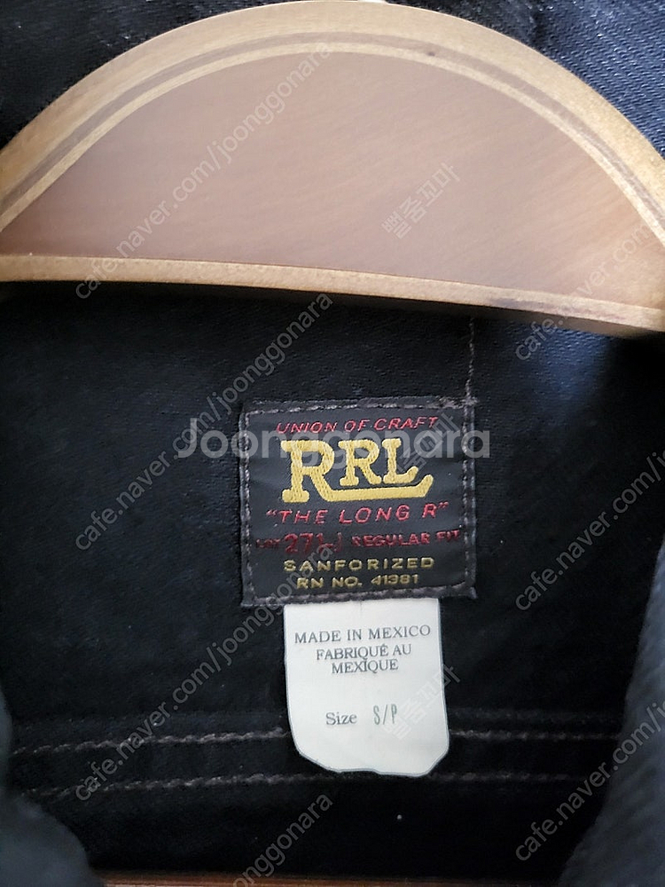 RRL 더블알엘 LOT 271 블랙 데님 트러커자켓 S사이즈--3