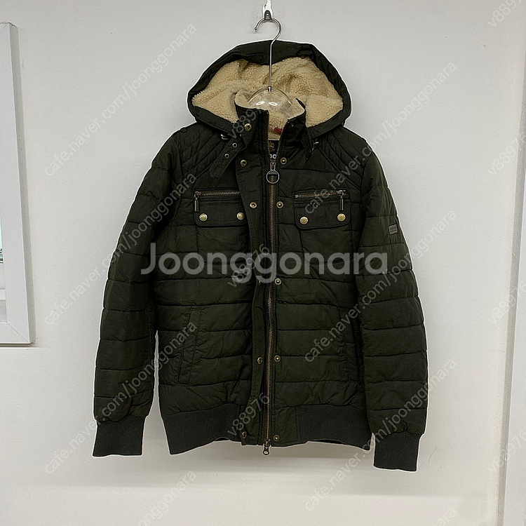 [55-66] 바버 23fw 왁스드 시그니쳐 숏패딩, ...--0