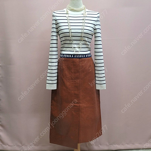 JENNY.K 카멜브라운 레더 텍스쳐 스커트 이미지