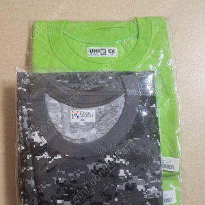 라운드반팔티.연두3개.위장티1개.3XL.새상품.35000원.