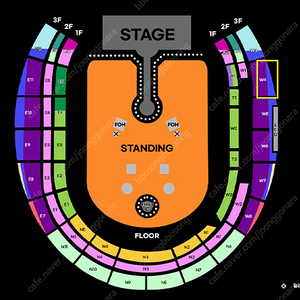 4/16(수) 콜드플레이 첫 공연 3층 W4 구역 4연석