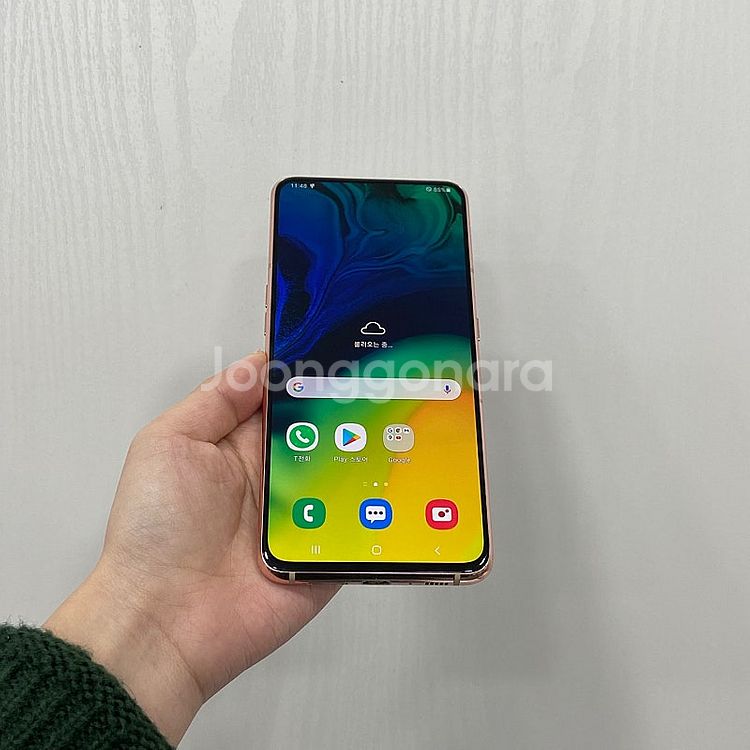 72683 갤럭시A80 128기가 핑크 공기계 팝니다 ...--0