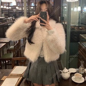 샵 시예 조이 플리츠 스커트 챠콜 M