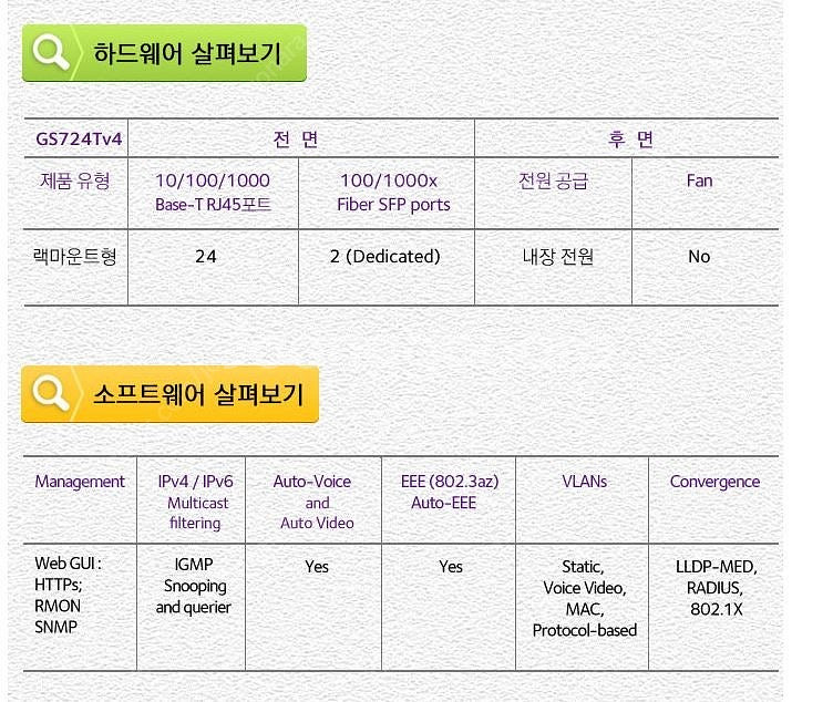 넷기어 네트워크 스위칭허브 hub GS724T-400E...--3