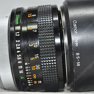 캐논렌즈FD55mm 1:1.2 S.S.C ASPHERICAL 아스페리칼 팝니다