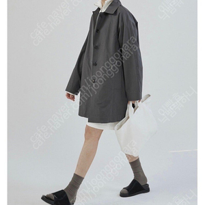 bluebrick 블루브릭 코튼하프코트(khaki gray) 하프트렌치 cotton half coat 아쎄르 에토스 파사드패턴