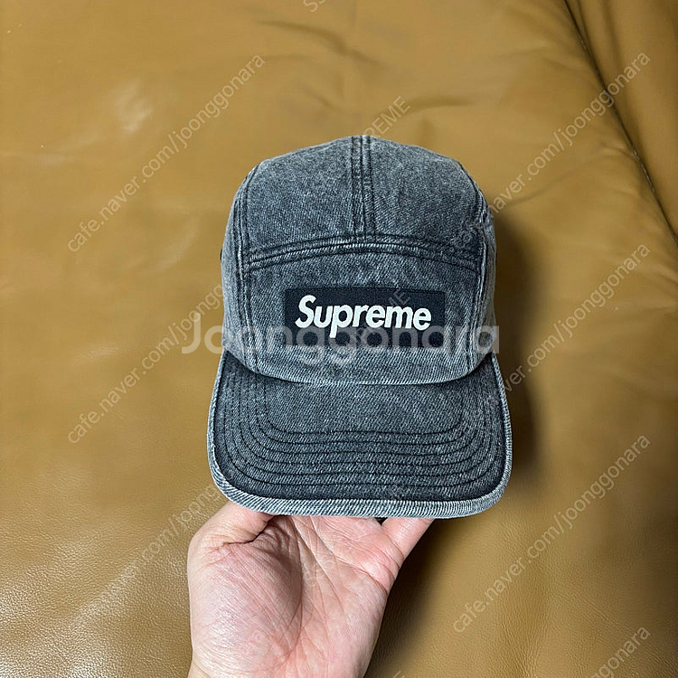 Supreme 슈프림 22fw 워시드 데님 블랙 캠프캡...--2