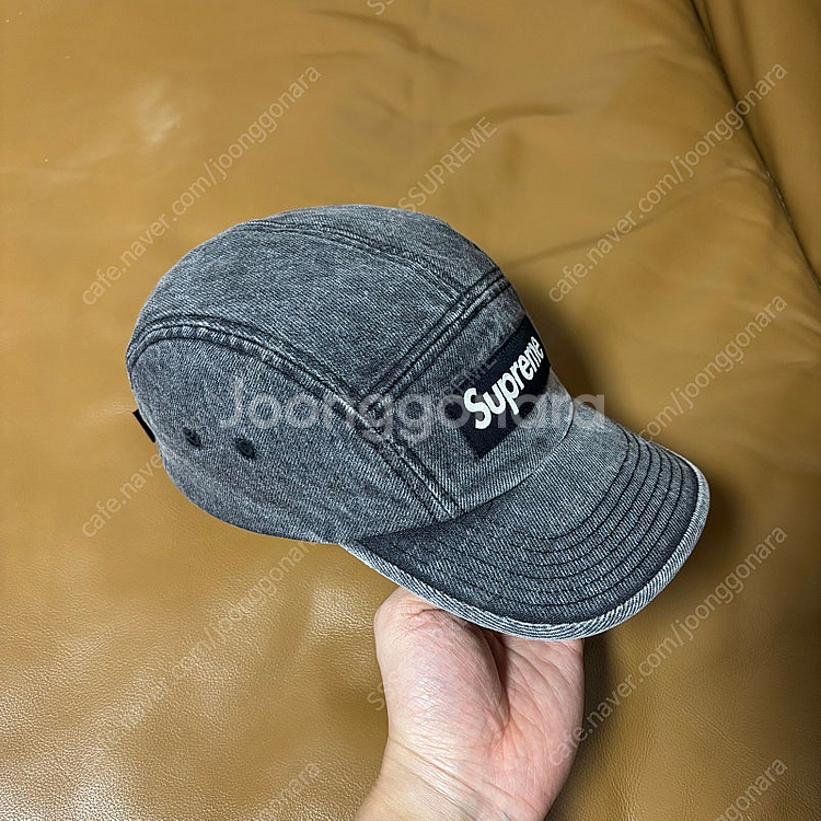 Supreme 슈프림 22fw 워시드 데님 블랙 캠프캡...--3