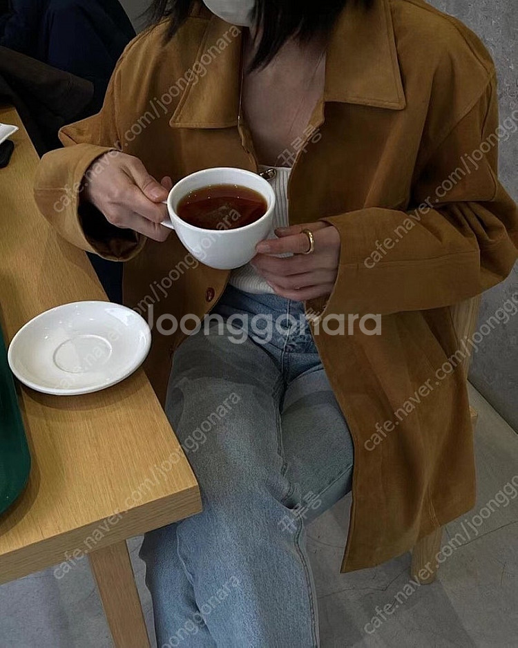 런던플랏 브라우니 스웨이드 자켓 머스타드 1회 착(외부...--0