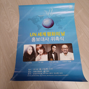 2013 UN 세계 평화의 날 홍보대사 위촉식 포스터 ( 가수 윤하, 가수 박정현 등)