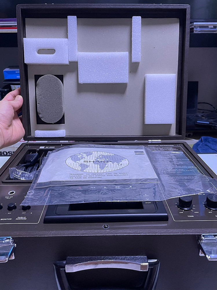 리얼 빈티지카세트///샤프전자[SHARP]1970‘S~~~(S급)여행가방형 카세트플레이어^^--6