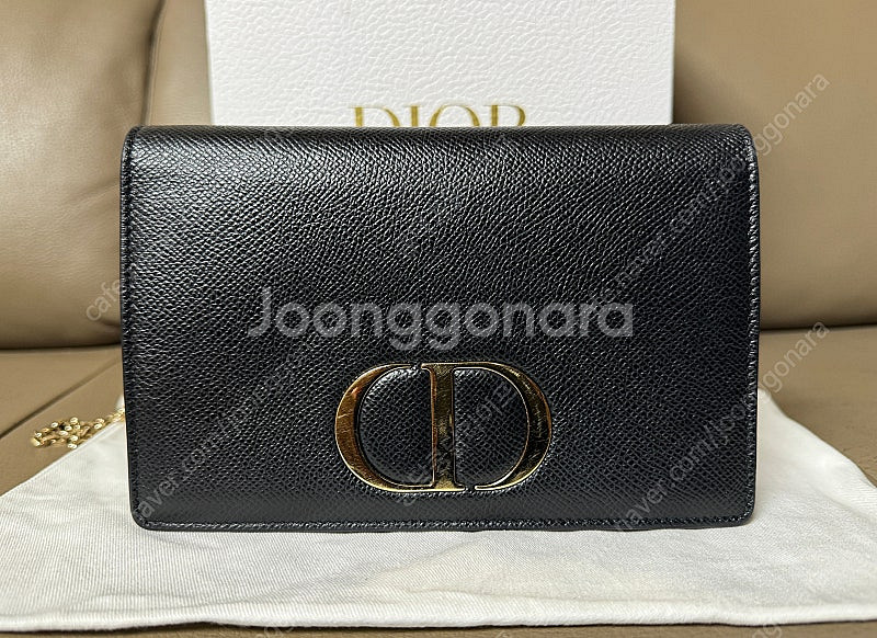 디올 30 몽테인 투인원 벨트 체인 파우치백 블랙--1