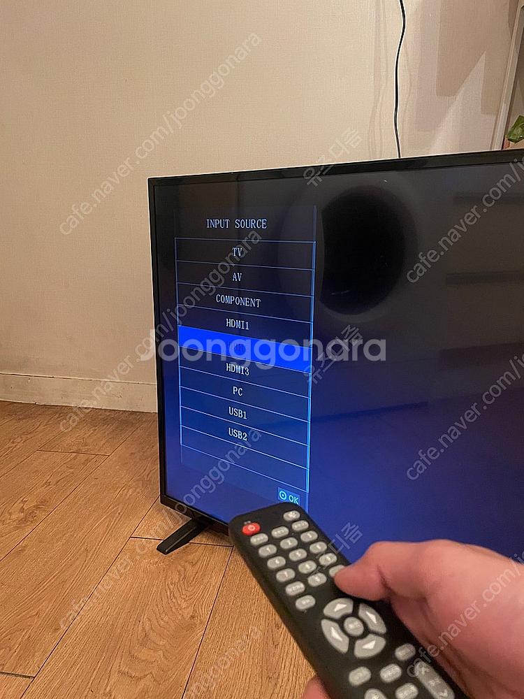 백라이트 불량 인켈 43인치 TV 리모콘 포함 43E3...--1