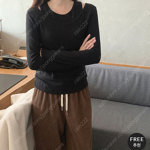 메리어라운드 레이어드 나시+티셔츠 세트(택포1.5