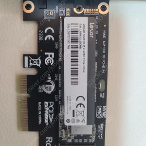 렉사 ssd NM610 250gb + nvme 확장카드 팝니다