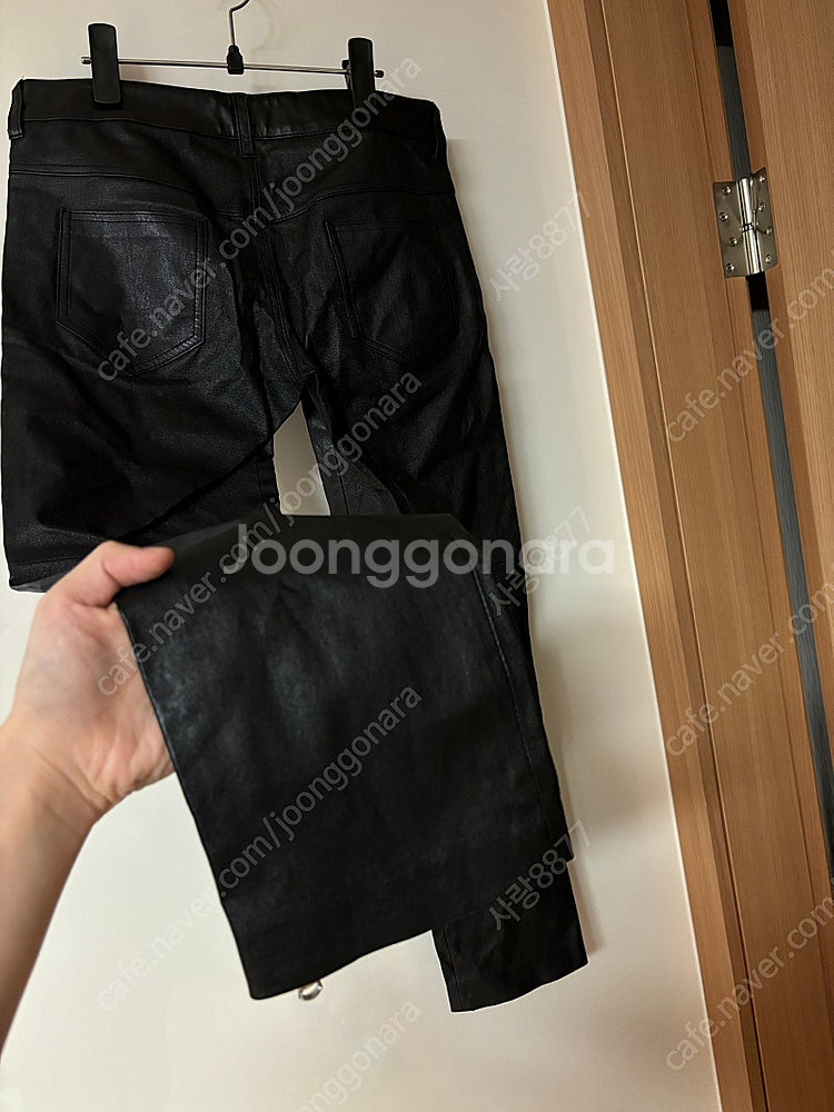 쟈뎅드슈에뜨 럭키슈에뜨 리얼 양가죽 가죽 바지 팬츠 슬...--5