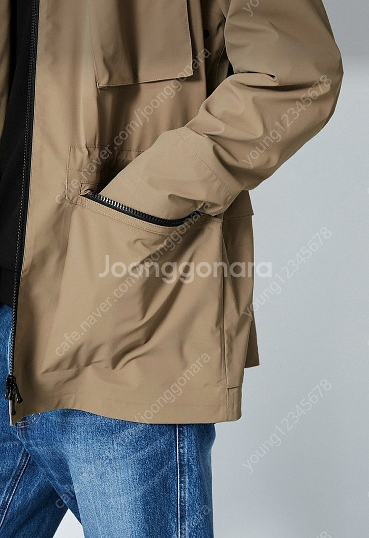 한섬 타임 옴므 점퍼 카멜색상 100사이즈--2