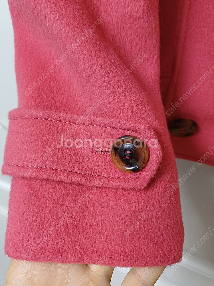데코 앙고라모직 숏자켓55~66 더블버튼자켓 핑크숏자켓--4