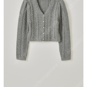 T/T Pearl cable cardigan (gray)