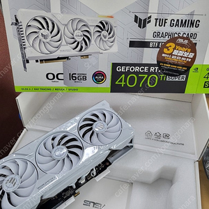 ASUS TUF Gamming RTX 4070 Ti SUPER BTF O16G OC D6X 16GB White