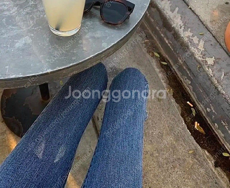 구즈 슬림 슬라브 s 슬리브 청바지 스키니--1