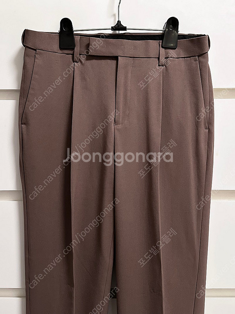 무탠다드, 와이드 히든 밴딩 슬랙스, 라이트 브라운, 30사이즈--0