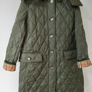 버버리 데레햄 코트 L-77사이즈 카키 정품