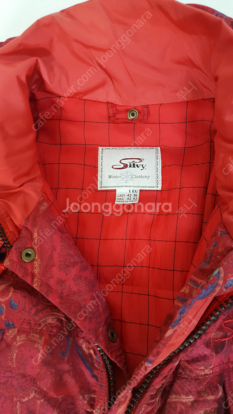 실비 여성 빨강색 아메바문양 여성 스키점퍼 정품 실비 ...--9