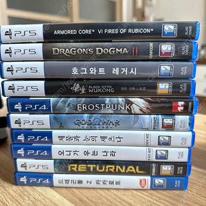 ps 4,5 게임 타이틀 팝니다. 오공,도그마2,호그와트 외 다수.