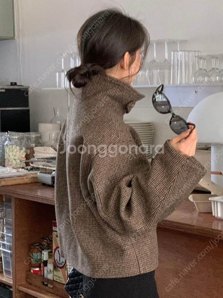 베르가못 레이 숏 체크 자켓/ 아모멘토 낫띵리튼 던스트...--3