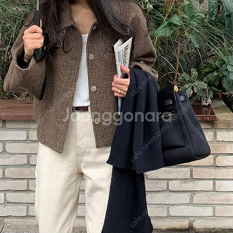 베르가못 레이 숏 체크 자켓/ 아모멘토 낫띵리튼 던스트...--0