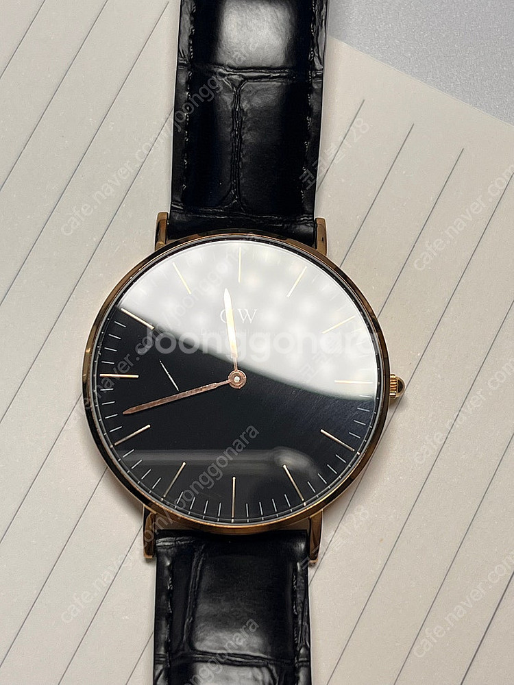 다니엘 웰링턴 로즈골드 36mm 가죽 손목시계 판매합니...--1