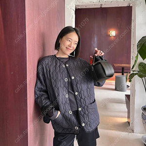 몽또또(monttotto) cotton silk quilting jacket - 네이비(새상품)