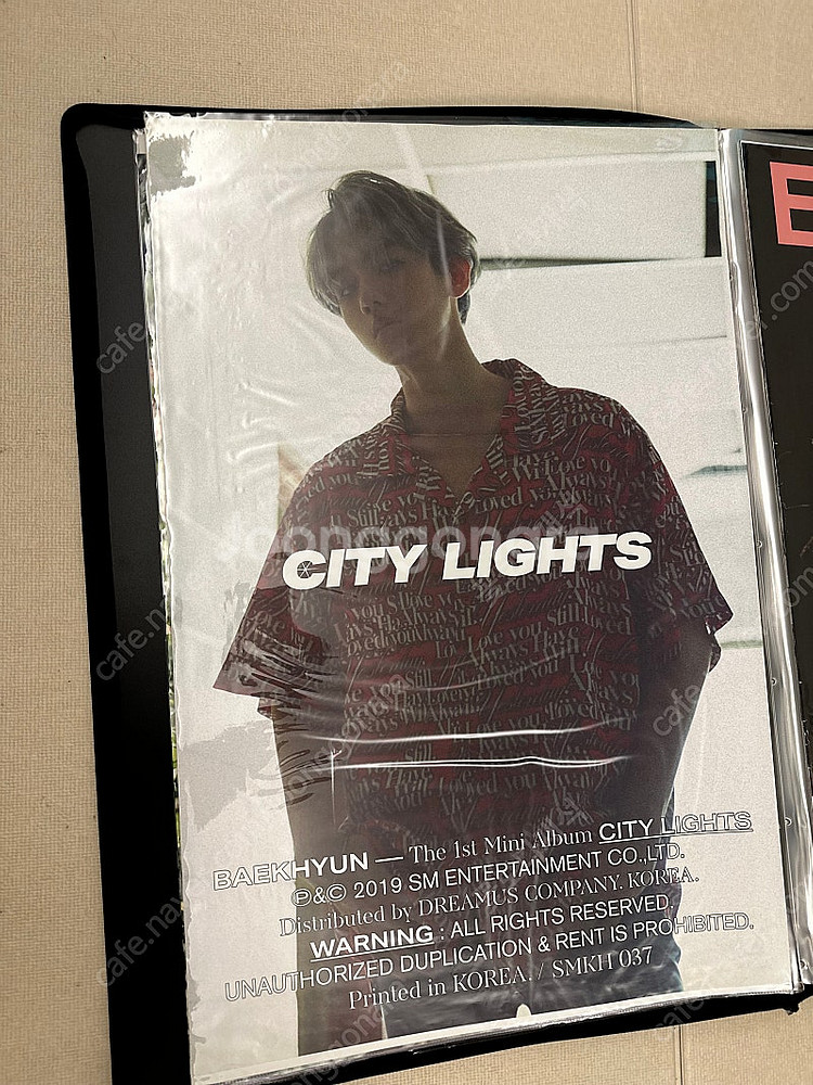 백현 city lights 미개봉 앨범 포스터 포함--1