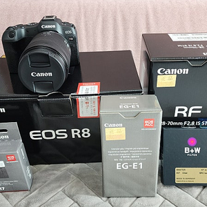 캐논 r8, rf 28-70 f2.8, 그립, 배터리 판매(인하)